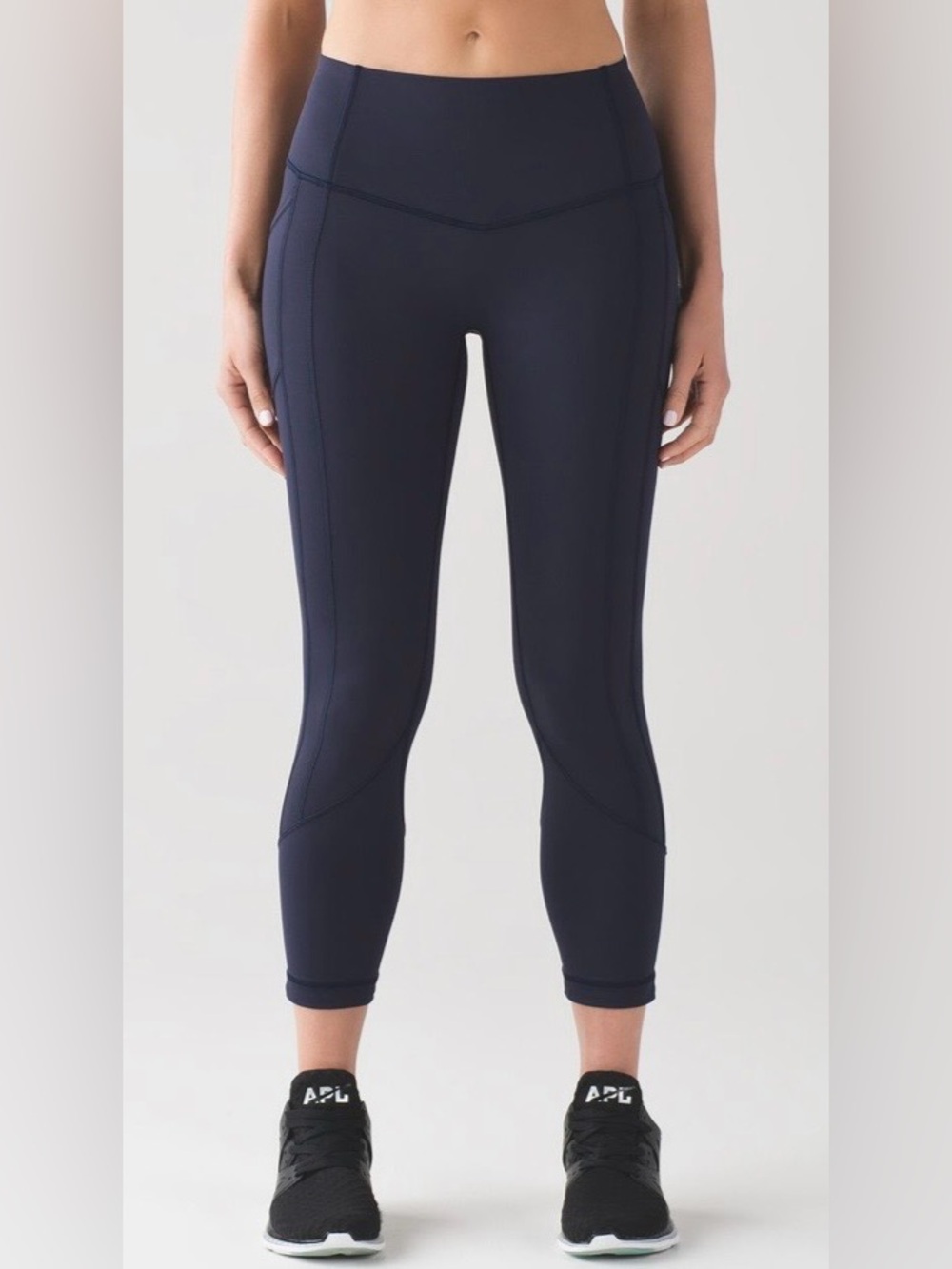 Lululemon All The Right Places High-Rise Navy Performance Crop Leggings size 2